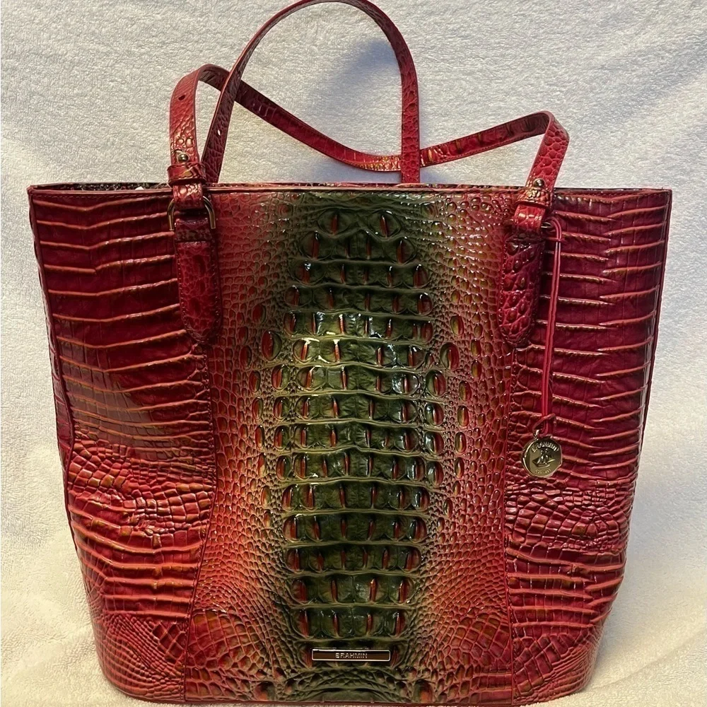 Brahmin Abigail Tote Garland Ombre Melbourne Leather NWT